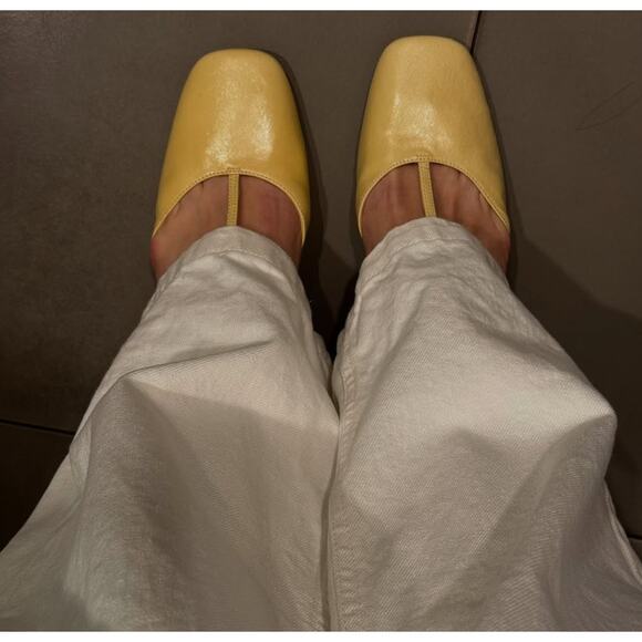 ZARA Yellow Leather Heels NWT - Picture 6 of 16